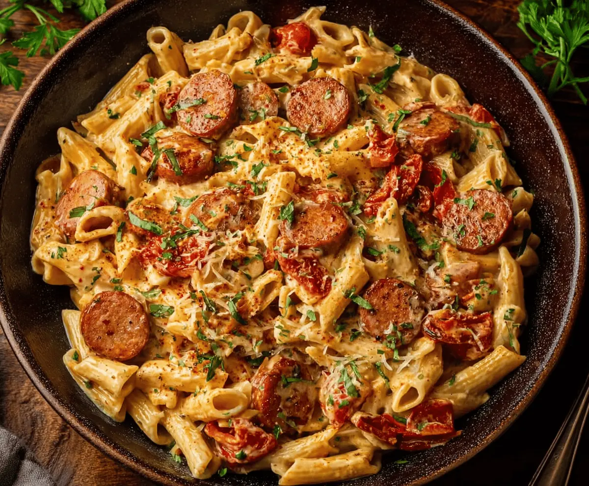 Creamy Cajun Sausage Pasta Recipe