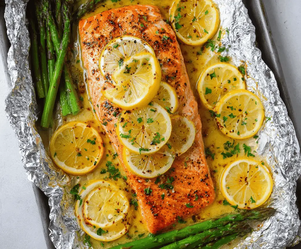 Honey Lemon Salmon Sheet Pan Dinner