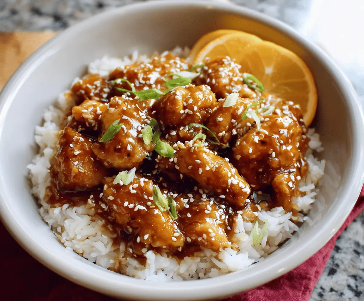 Easy Slow Cooker Orange Chicken Recipe