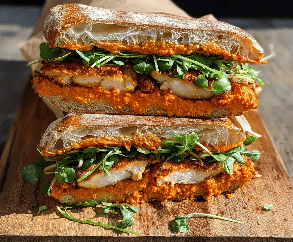 Crunchy Chicken Romesco Sandwich Recipe