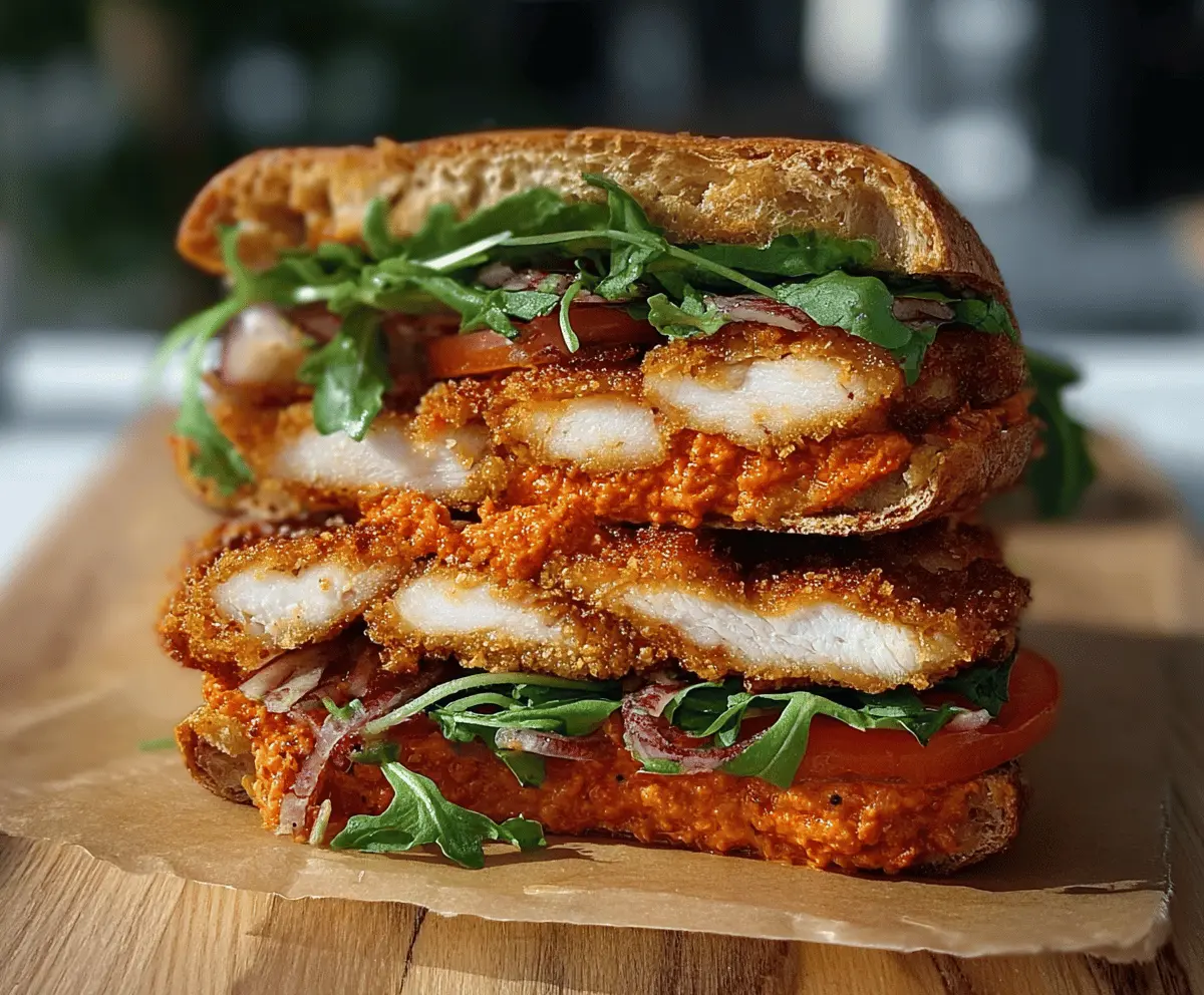 Crunchy Chicken Romesco Sandwich Recipe