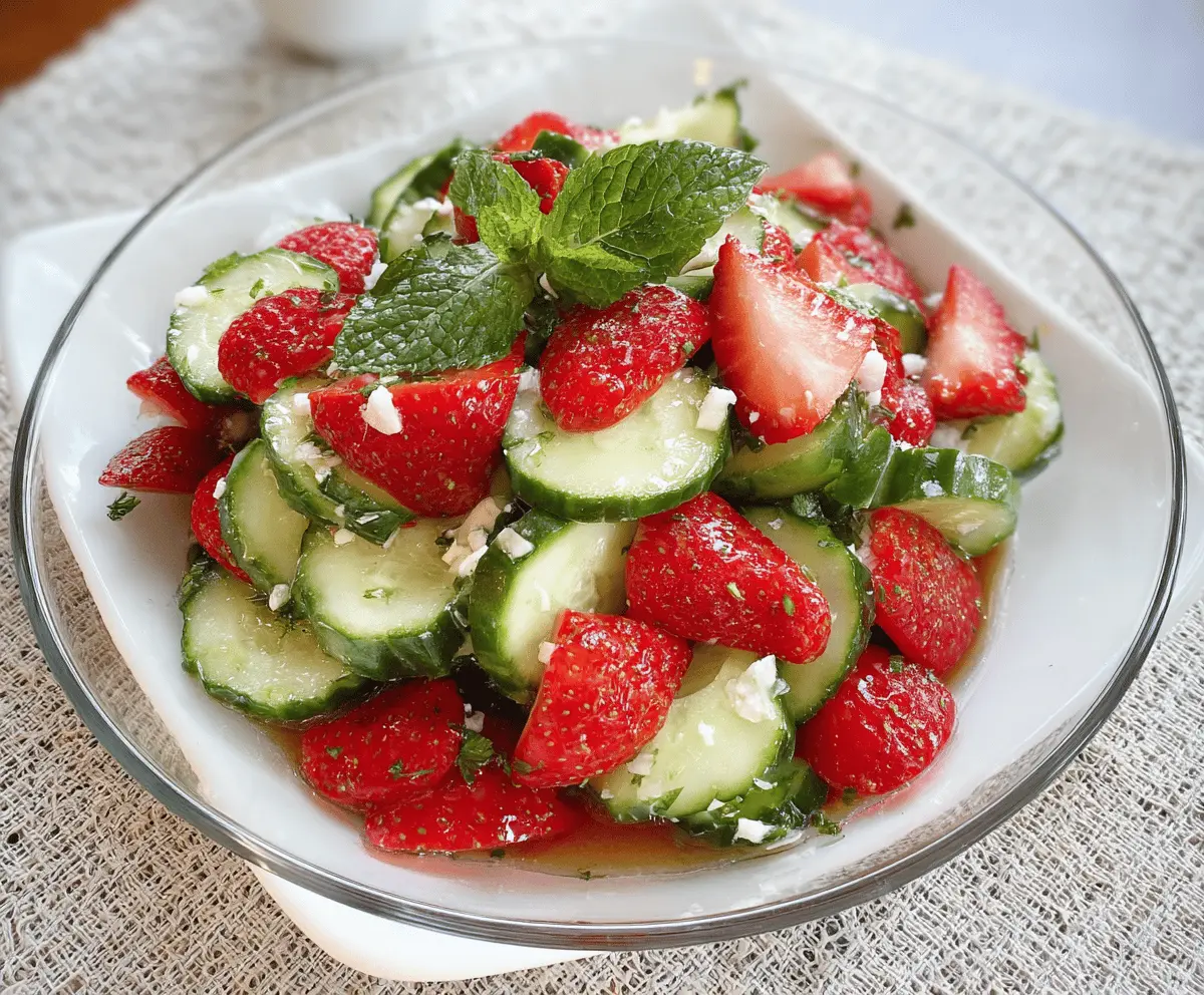 Refreshing Cucumber Strawberry Summer Salad Recipe
