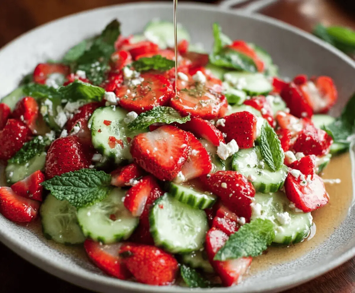 Refreshing Cucumber Strawberry Summer Salad Recipe