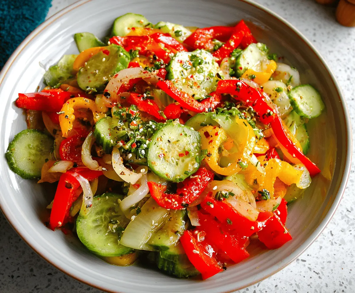 Refreshing Cucumber and Sweet Pepper Salad Recipe