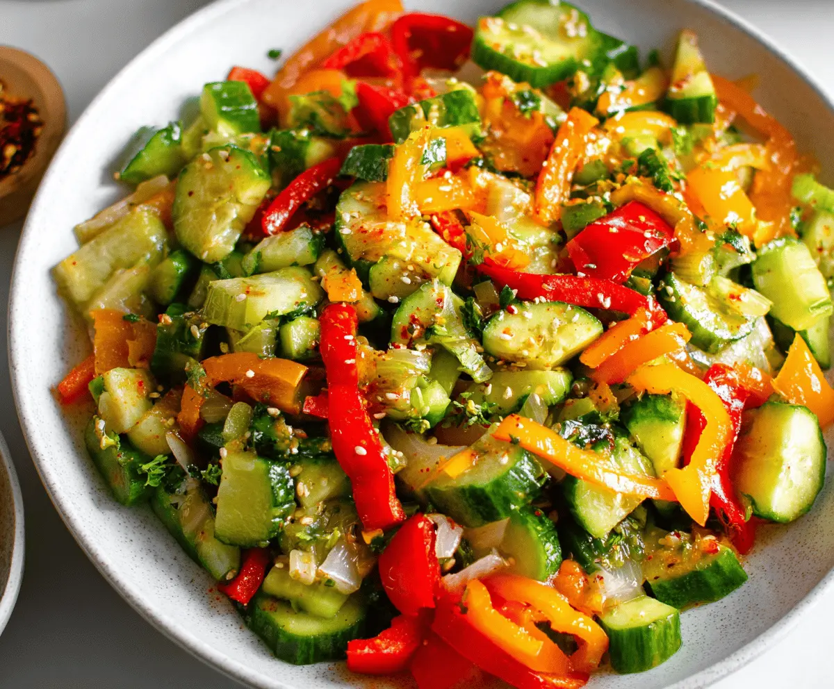 Refreshing Cucumber and Sweet Pepper Salad Recipe