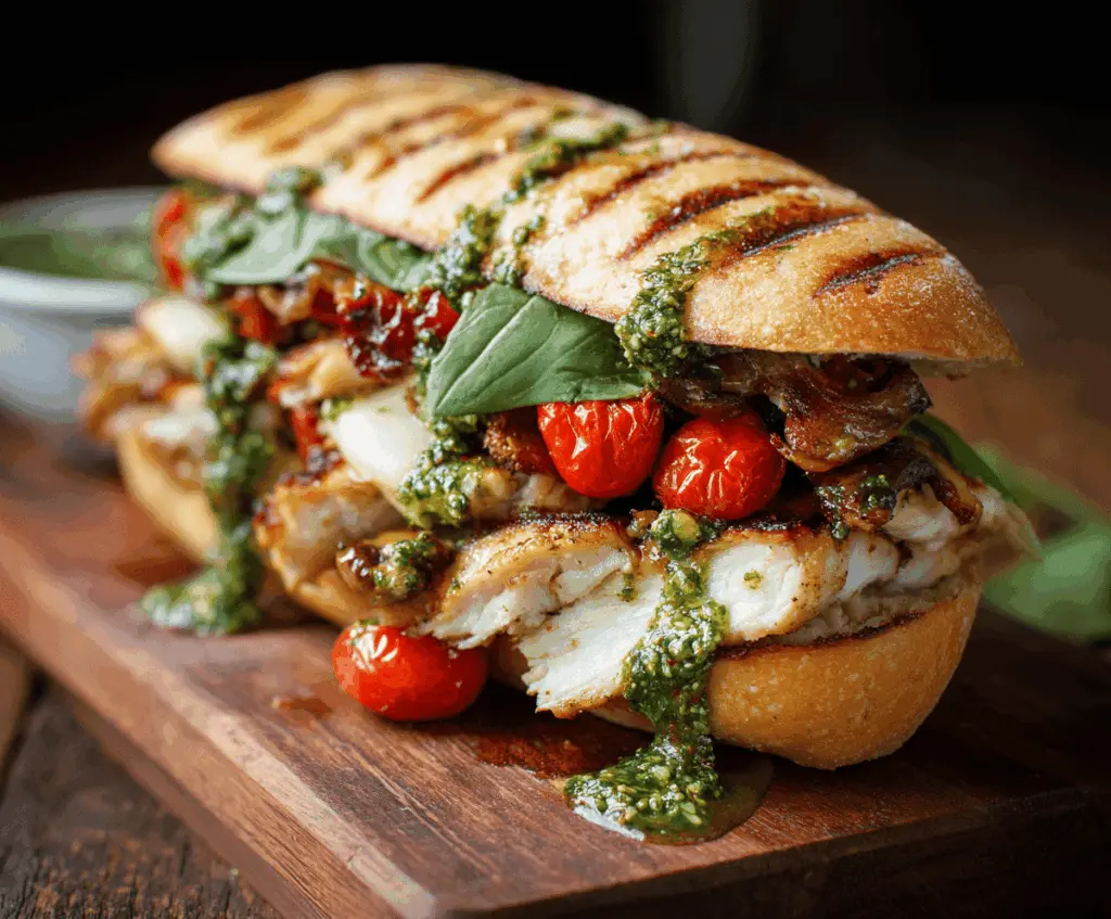 Easy Pan Fried Chicken Pesto Sandwich Recipe