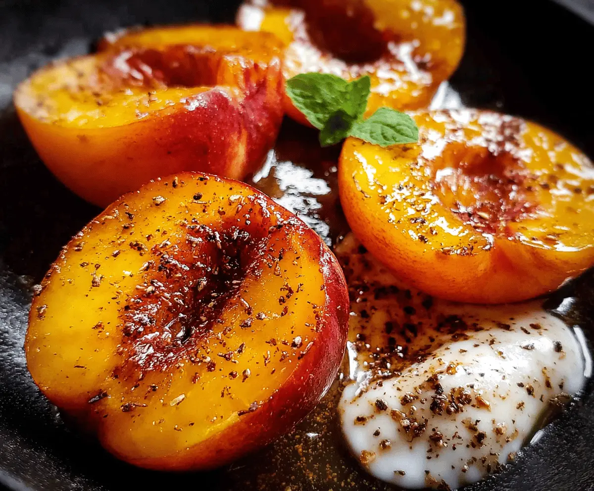 Easy Pan Fried Peaches Recipe with Honey Glaze