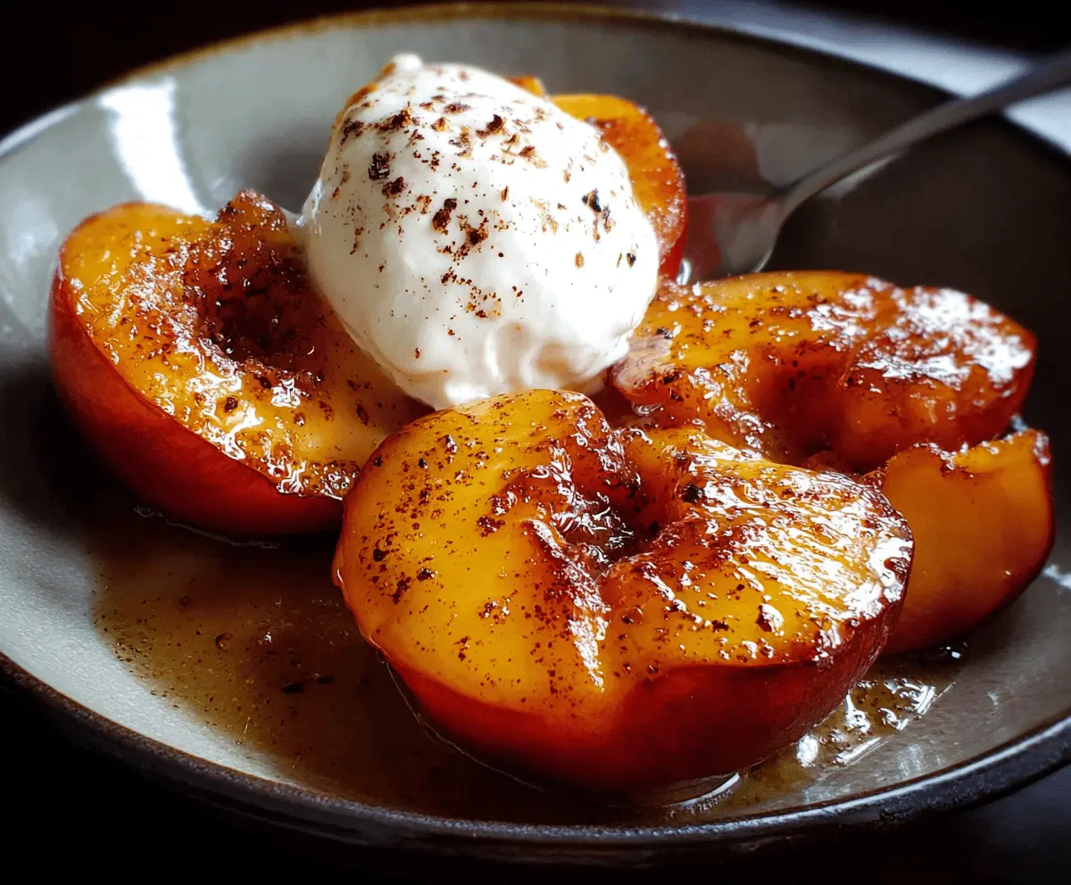 Easy Pan Fried Peaches Recipe with Honey Glaze
