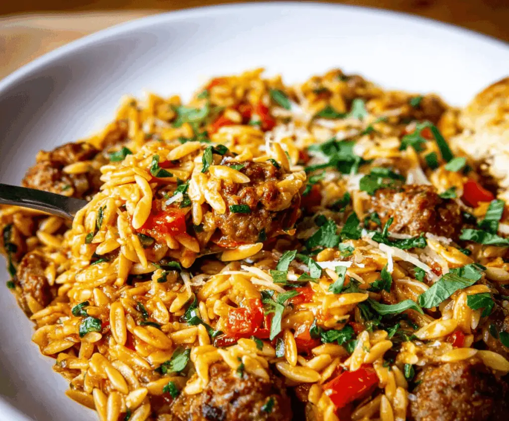 Easy Italian Sausage Orzo Recipe for Dinner