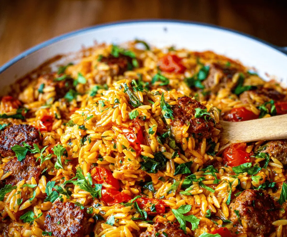 Easy Italian Sausage Orzo Recipe for Dinner