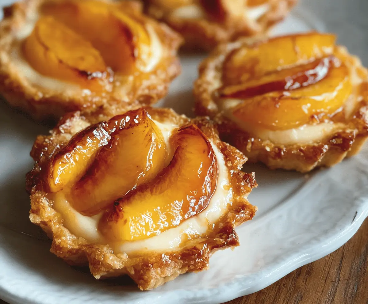 Easy Mini Peach and Cream Cheese Tarts Recipe