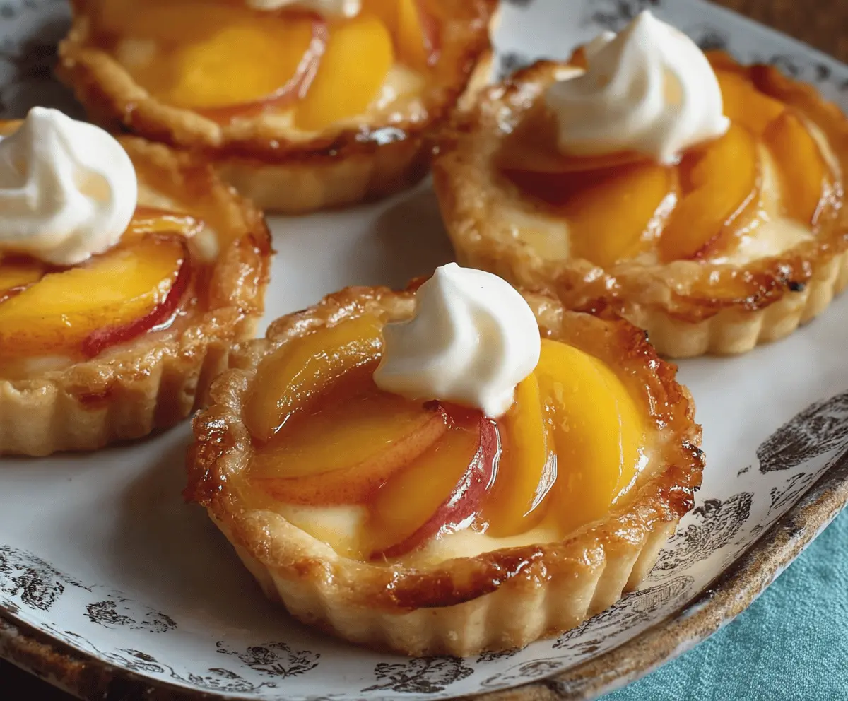 Easy Mini Peach and Cream Cheese Tarts Recipe