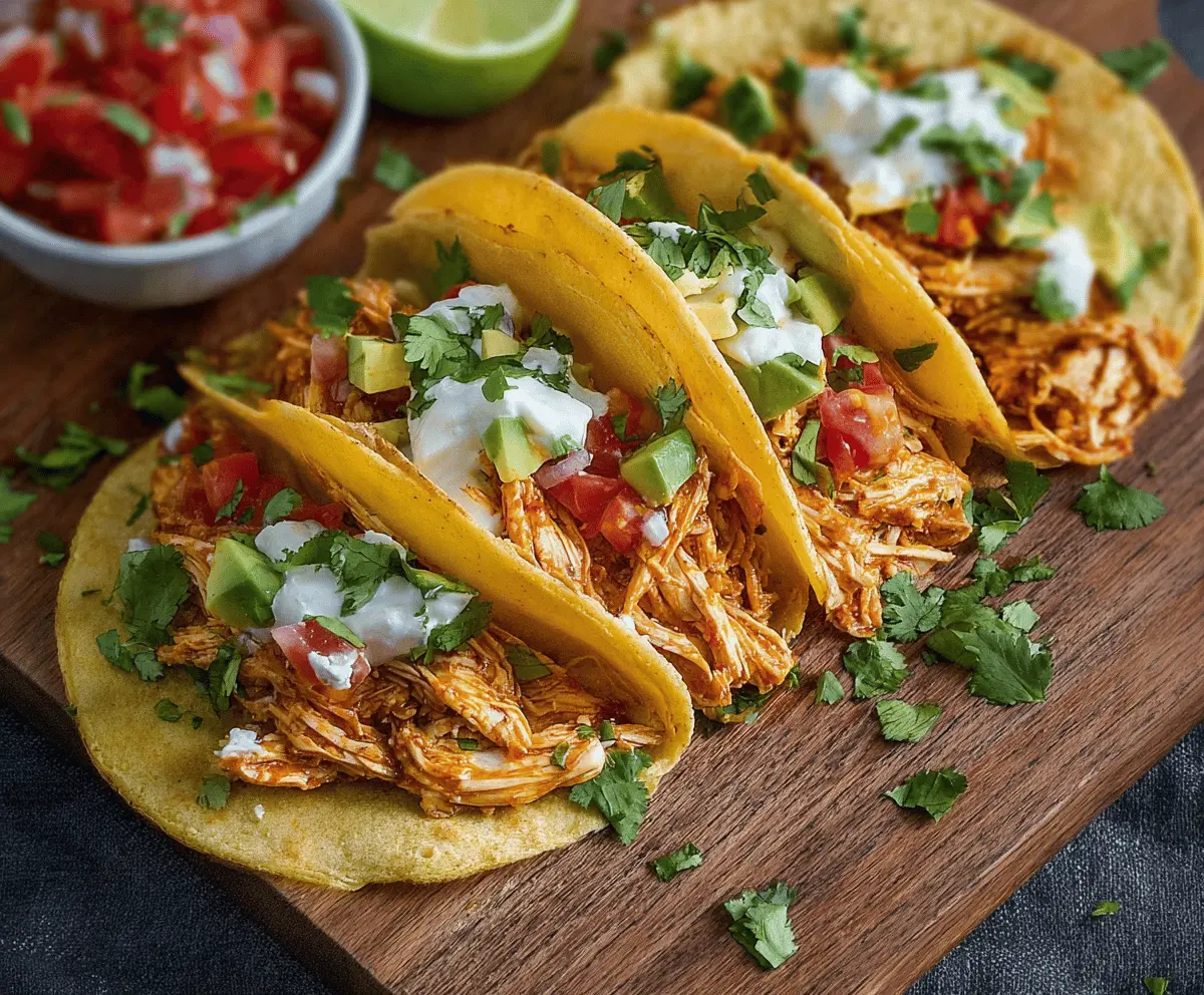 Healthy Slow Cooker Chicken Tacos Recipe