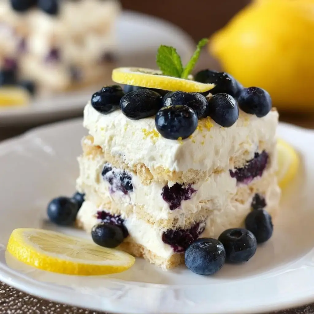 No-Bake-Lemon-Blueberry-Cream-Cake