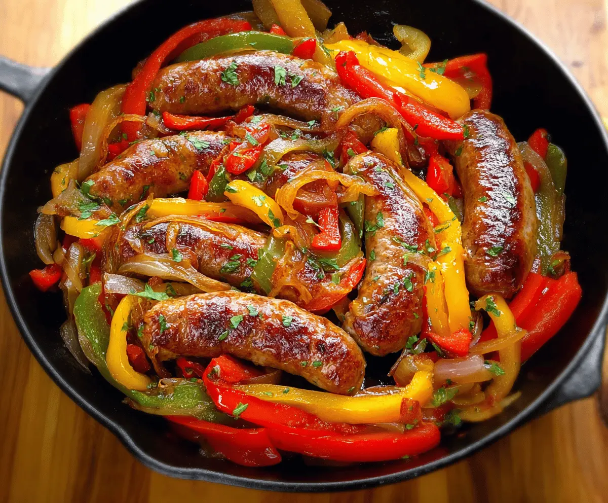 Easy Italian Sausage with Peppers and Onions Recipe