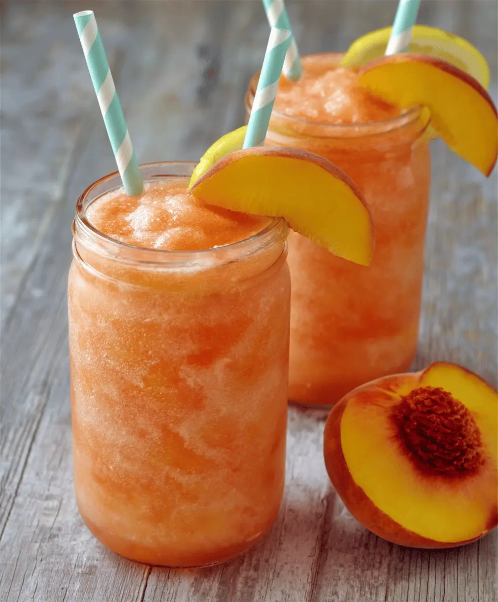 Refreshing Peach Lemonade Slush Recipe