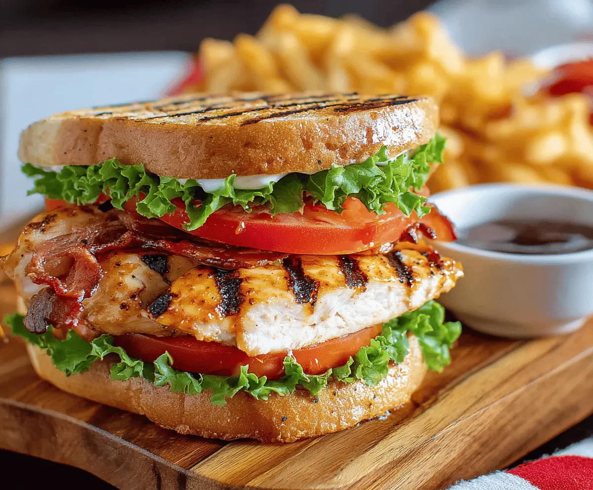 Easy Grilled Chicken Club Sandwich Recipe