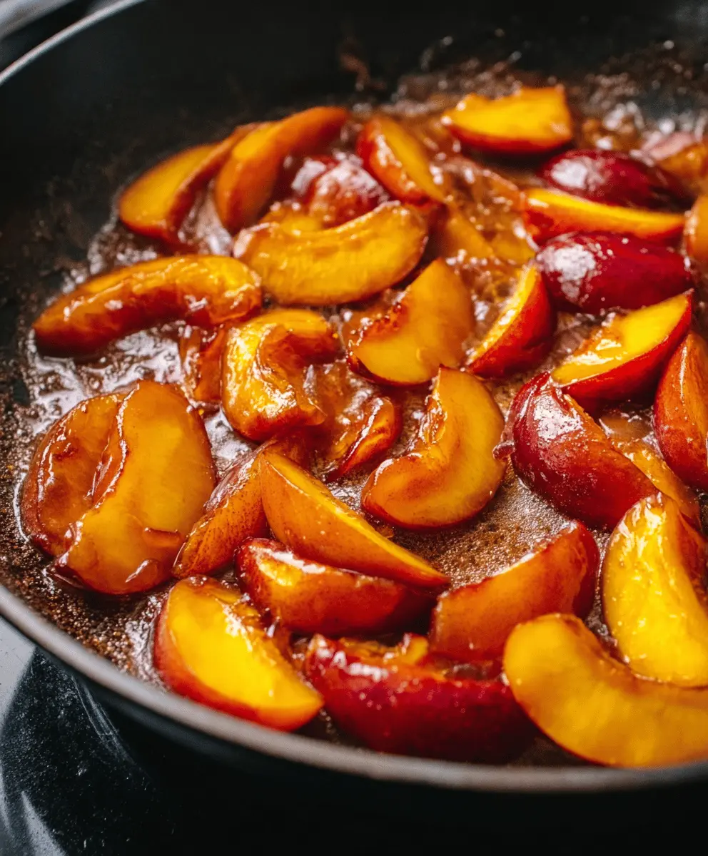 Easy Caramelized Skillet Peaches Recipe