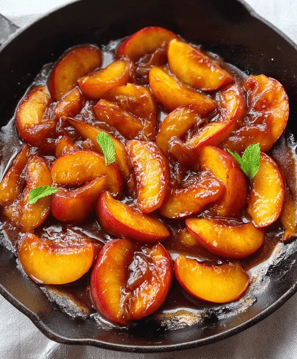Easy Caramelized Skillet Peaches Recipe
