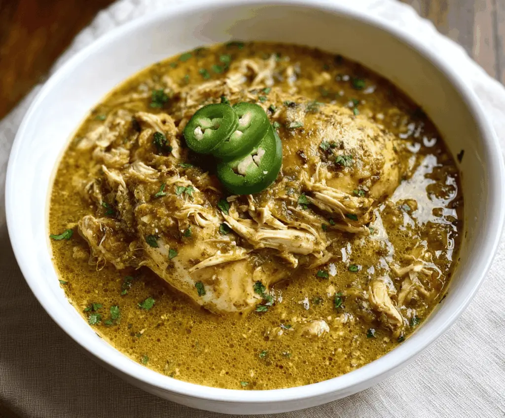 Easy Crockpot Salsa Verde Chicken Recipe