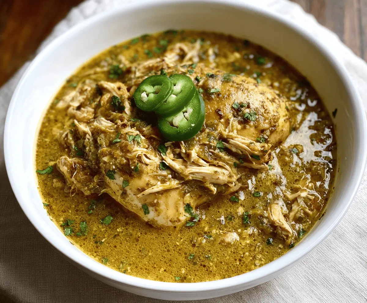 Easy Crockpot Salsa Verde Chicken Recipe