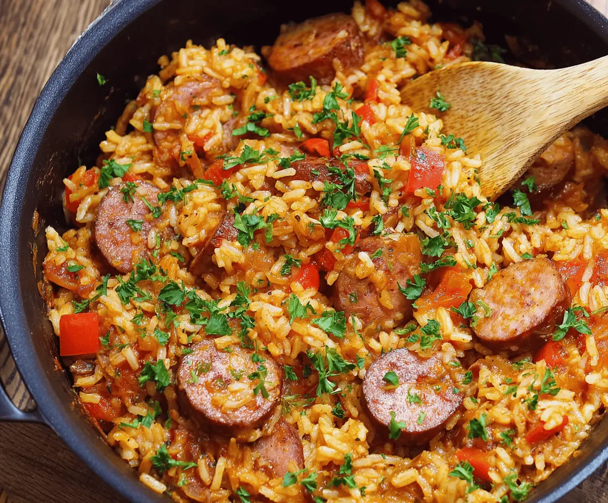 Hearty One-Pot Sausage and Rice Dinner