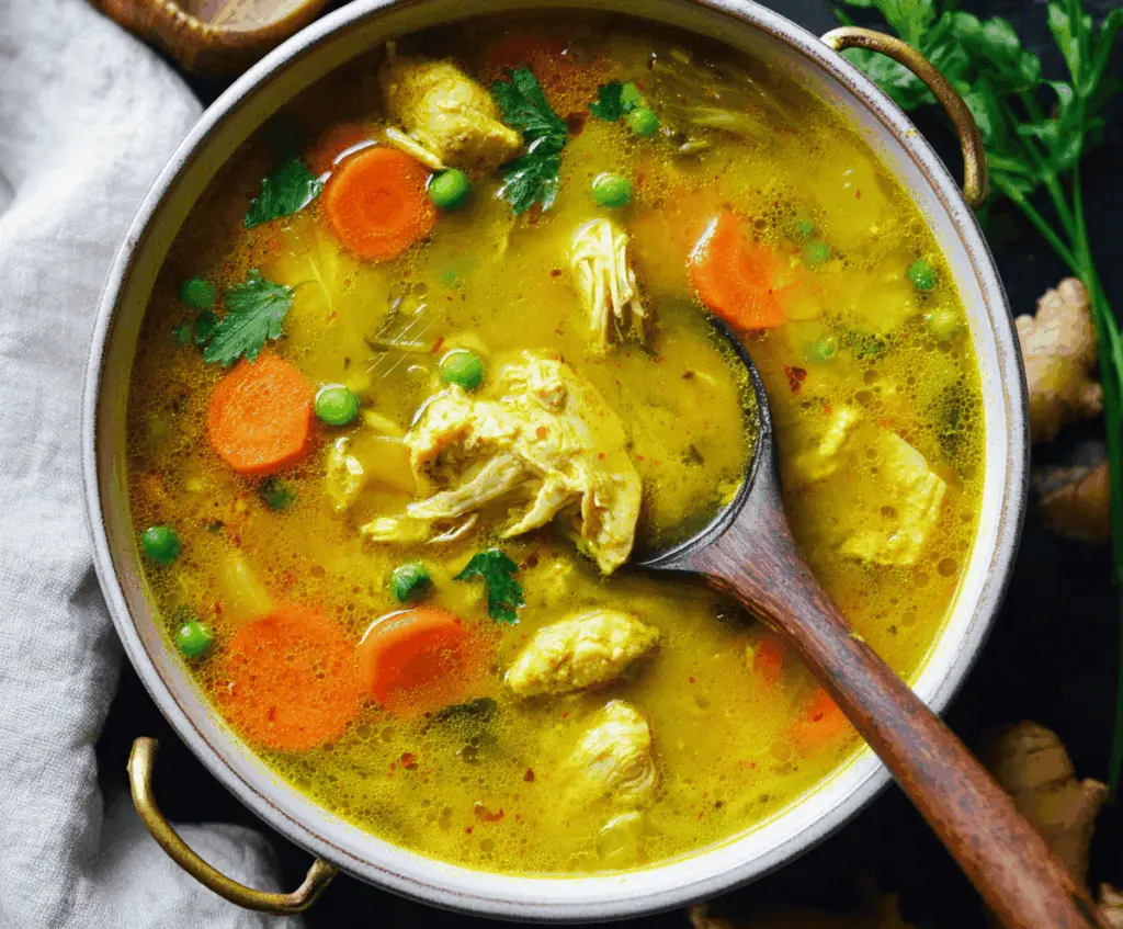Immunity-Boosting Turmeric Chicken Soup