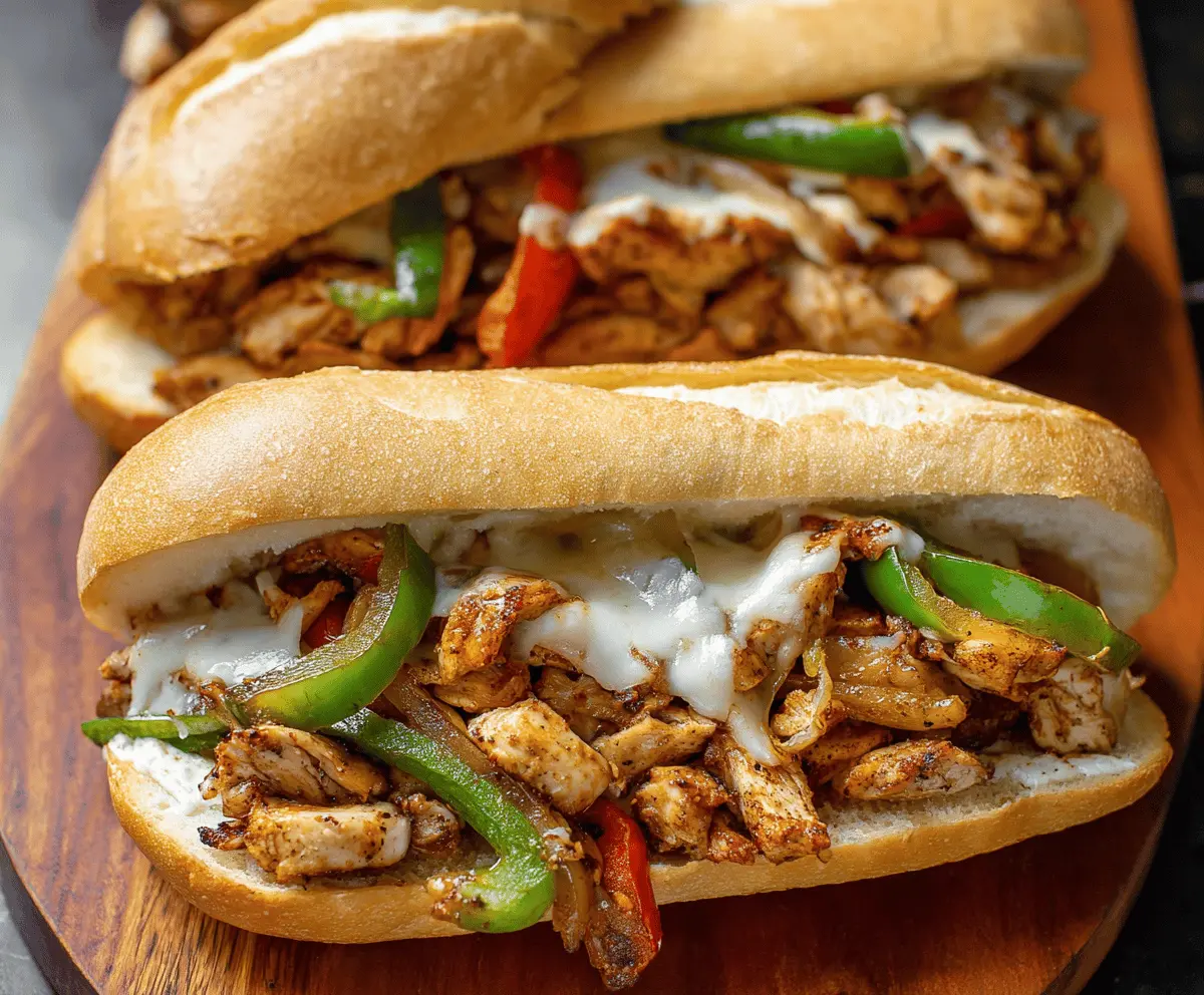 Chicken Philly Sandwiches 