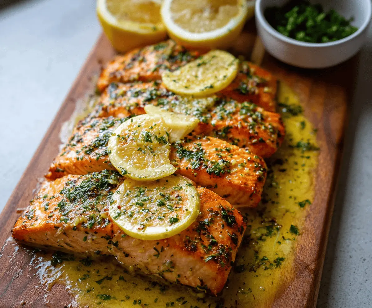 Garlic Butter Lemon Salmon – Crispy, Juicy, and Flavor-Packed