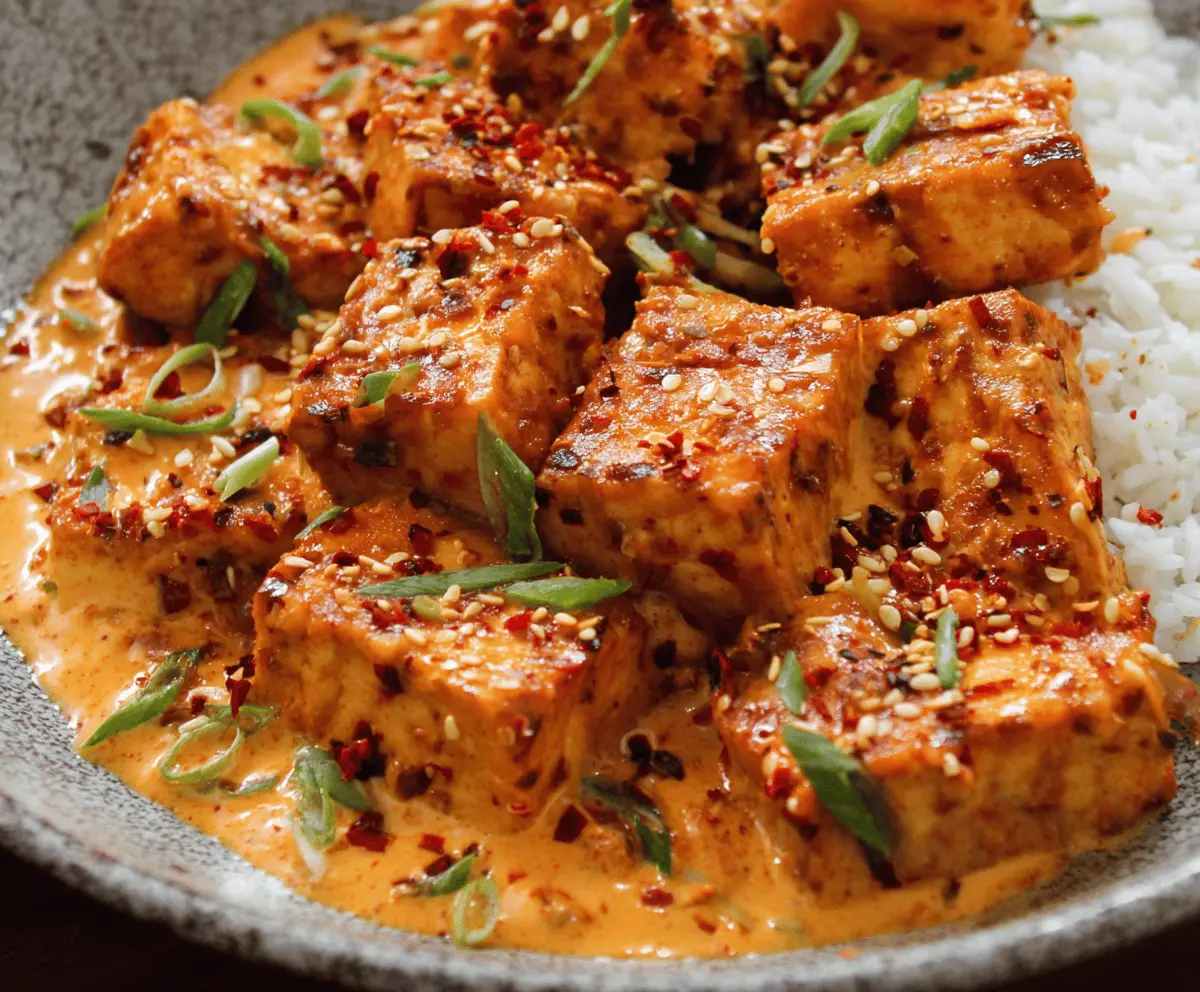 Spicy Tofu With Creamy Coconut Sauce