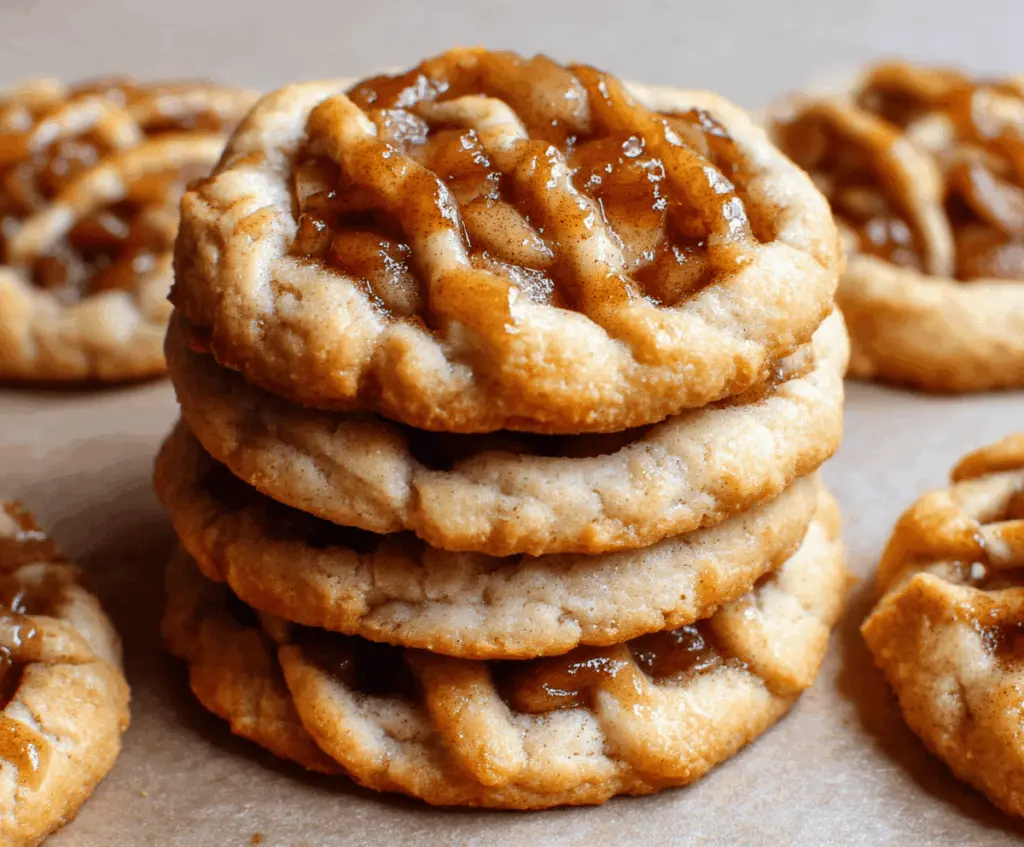 Delicious homemade apple pie cookies with flaky crust and spiced apple filling, perfect for dessert or snack