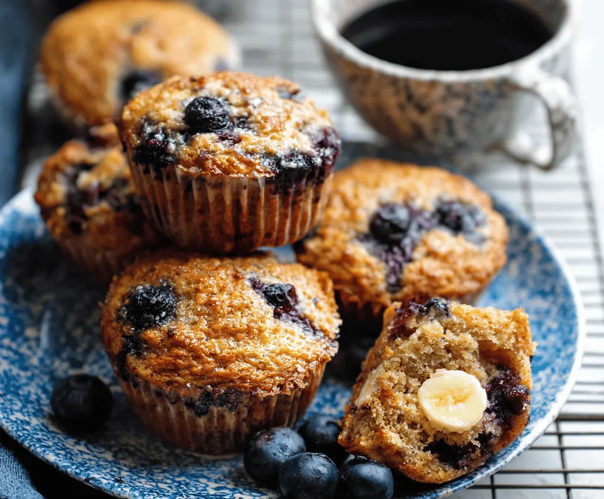 Blueberry Banana Breakfast Muffins