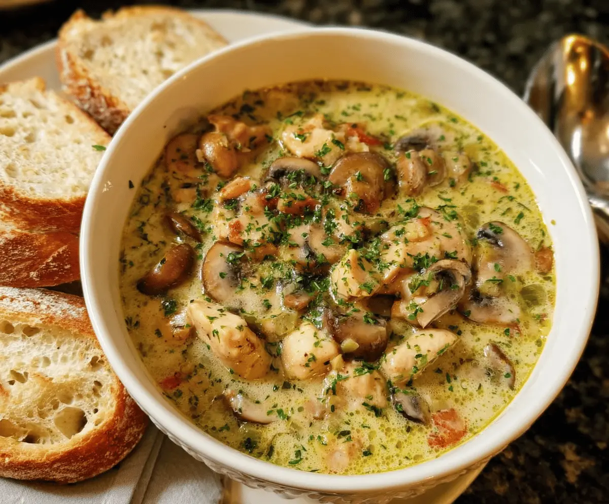 Creamy Chicken and Mushroom Stew