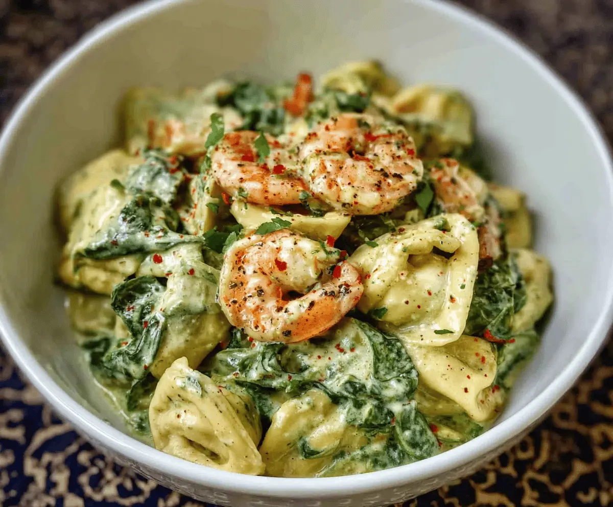 Creamy Shrimp and Spinach Tortellini