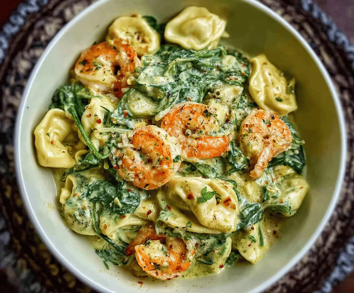 Creamy Shrimp and Spinach Tortellini