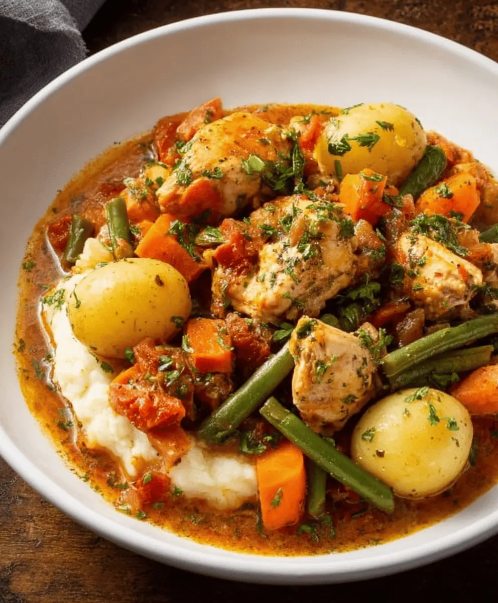 Hearty Chicken Stew with Fresh Vegetables