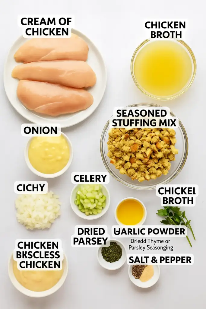 ingredients-Crock-Pot-Chicken-And-Stuffing