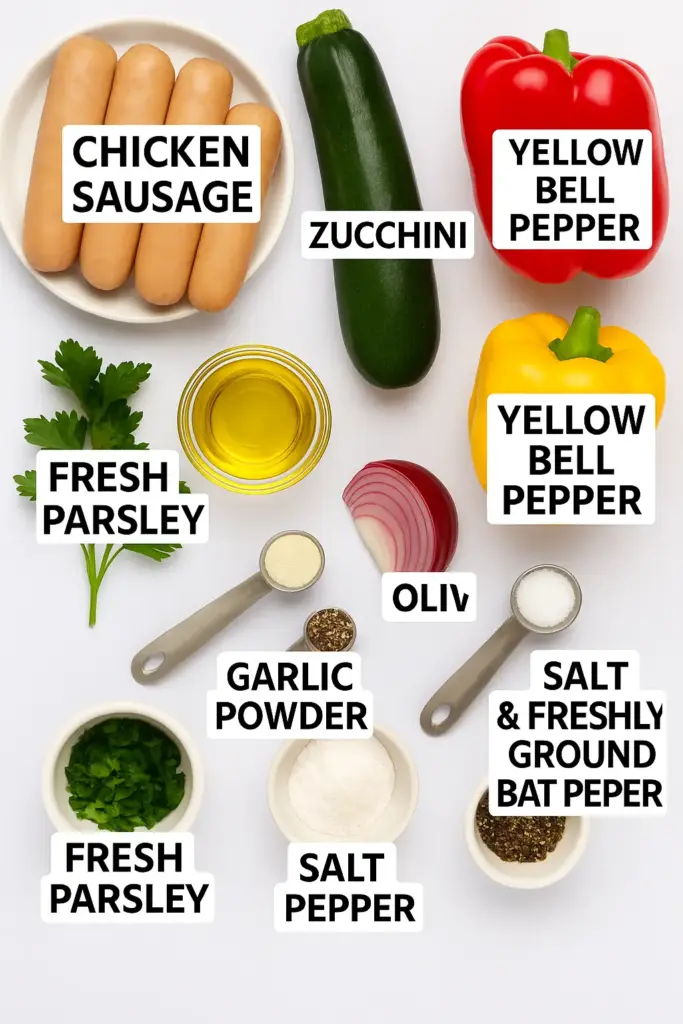 ingredients-air-fryer-chicken-sausage-and-veggies