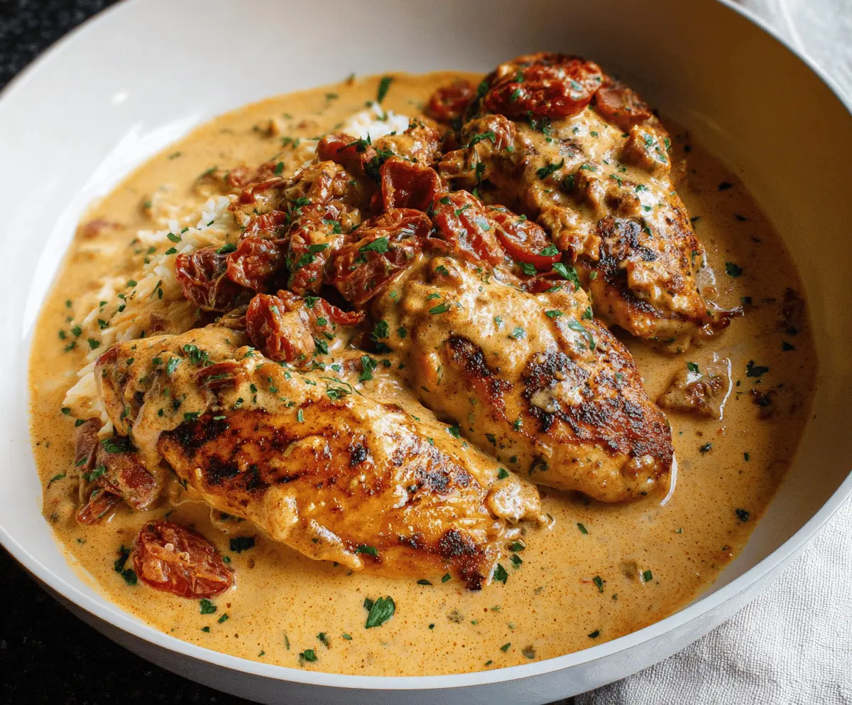 Marry Me Chicken with Creamy Sun-Dried Tomato Sauce