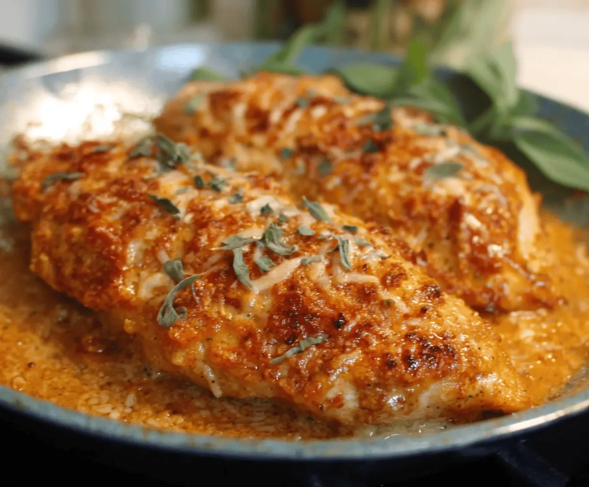 Pumpkin Parmesan Chicken Skillet