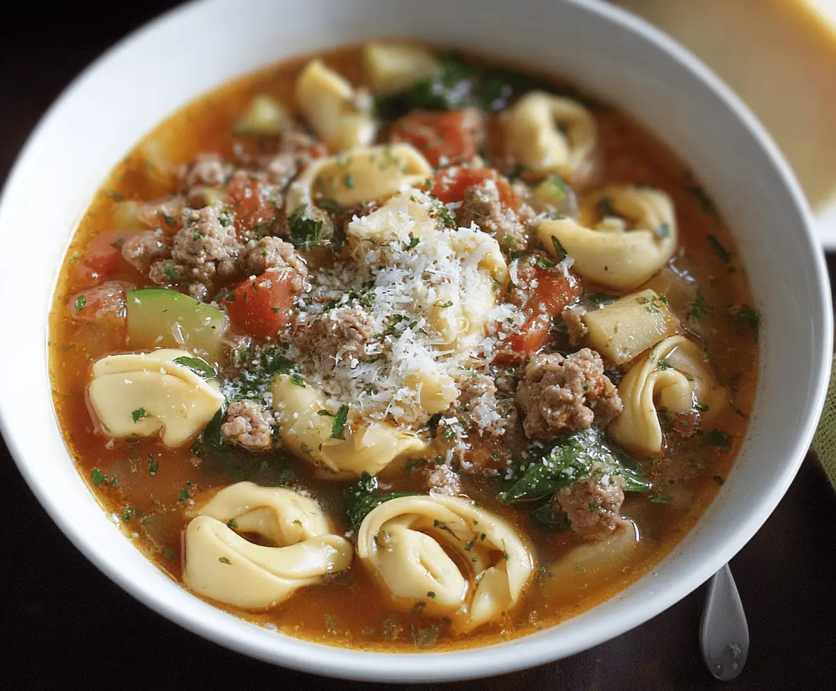 Sausage Tortellini Soup