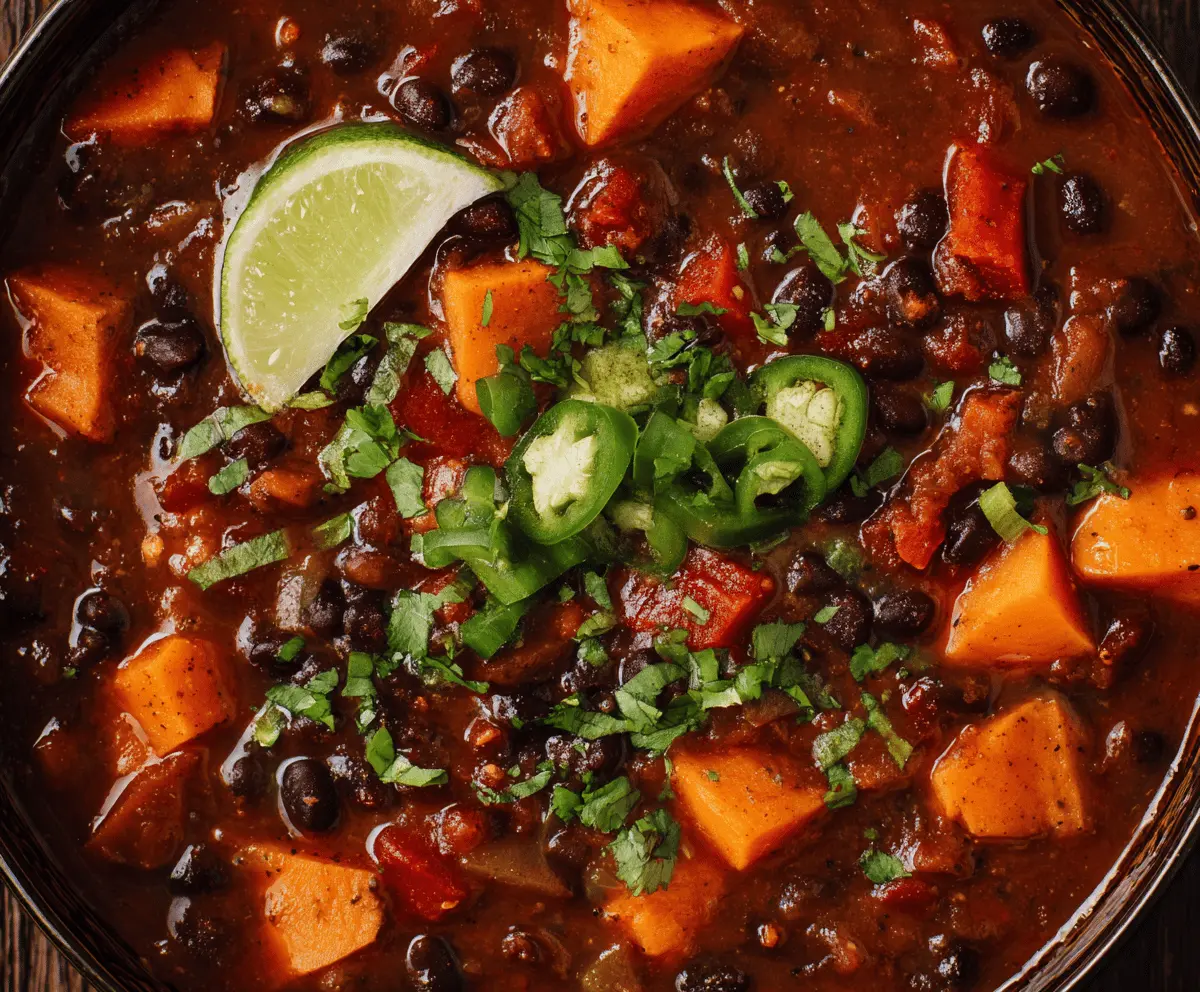 Sweet Potato Black Bean Chili