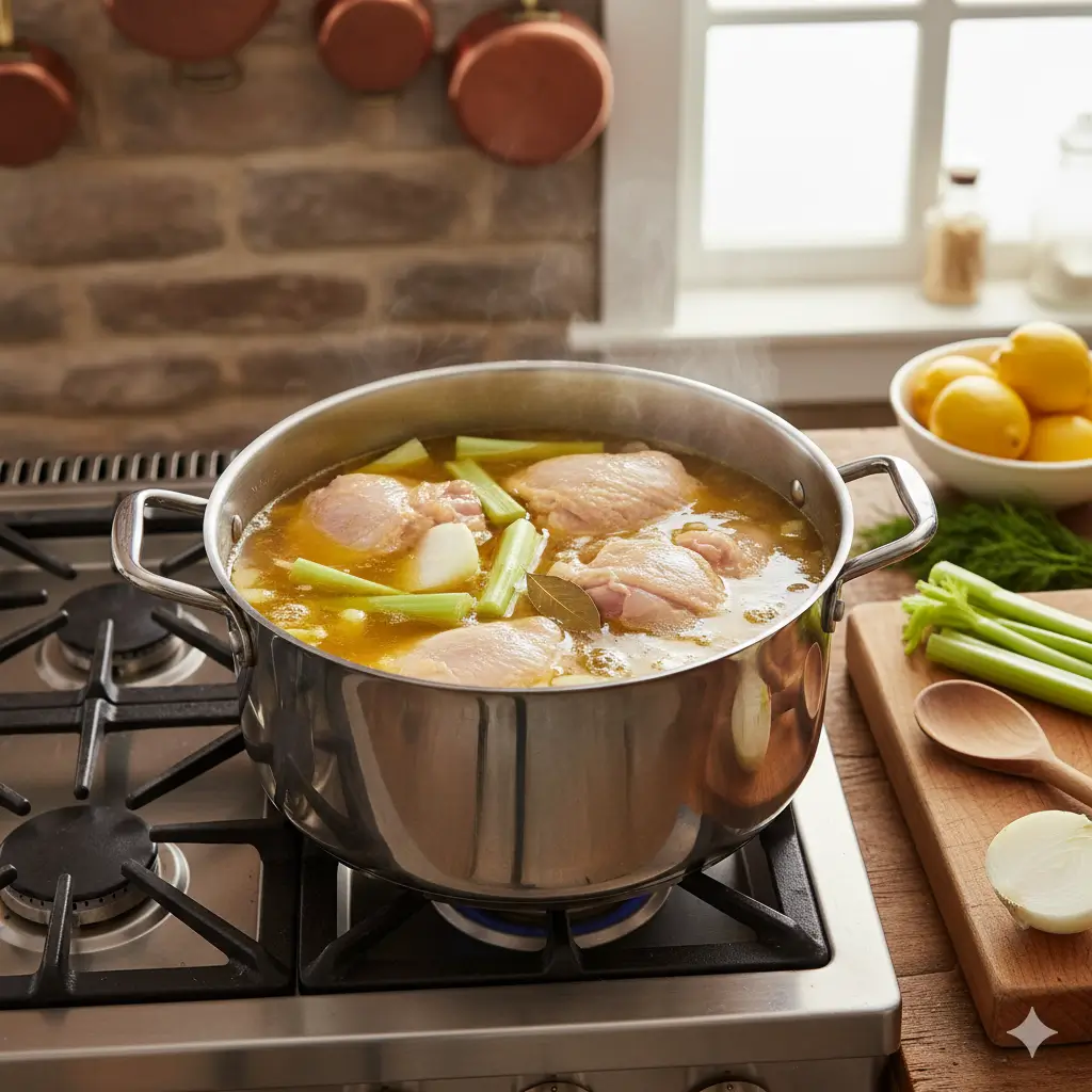 Step 1: Sauté onion (and carrot/celery) in olive oil until tender