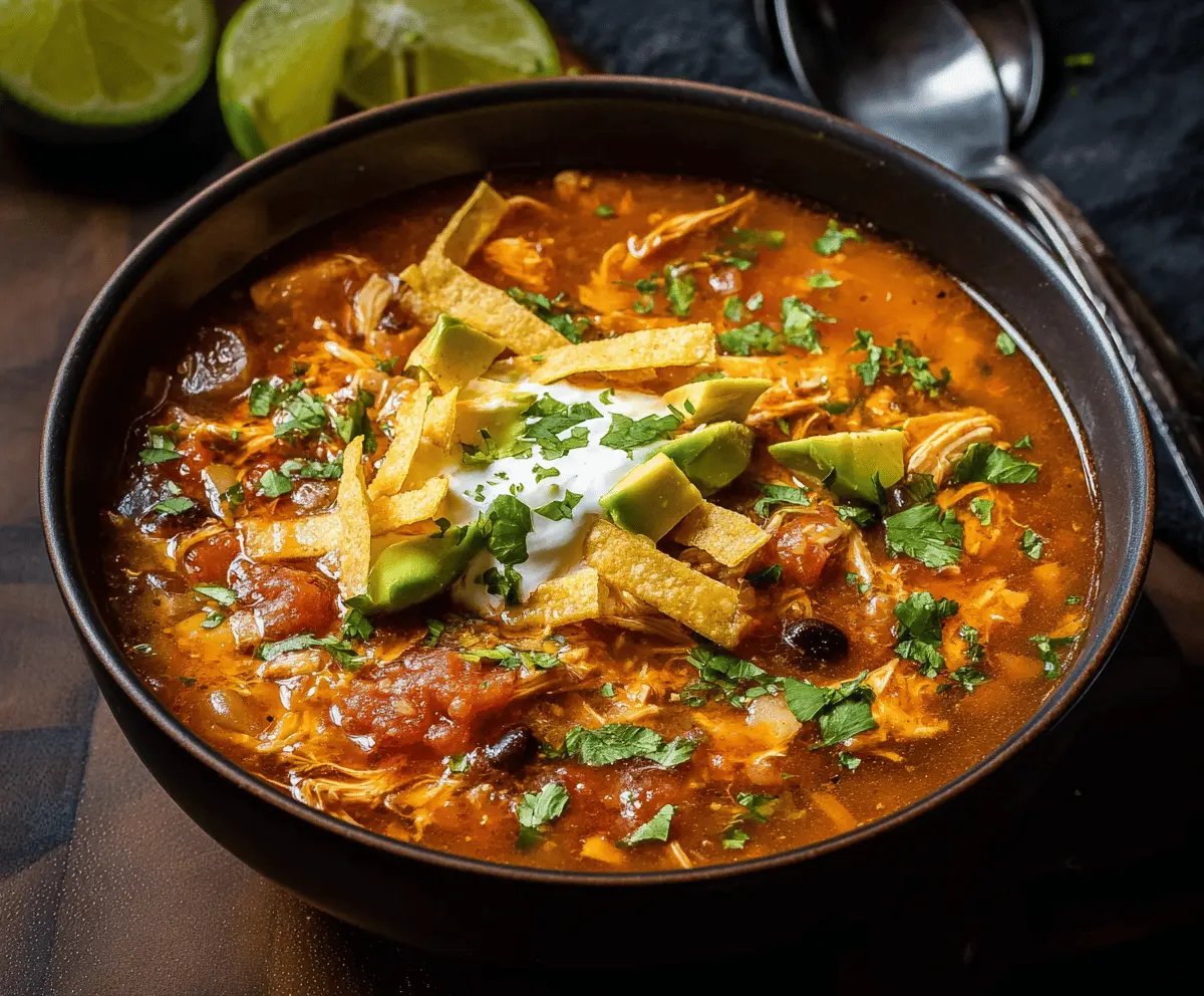 Authentic Chicken Tortilla Soup Recipe – Easy & Delicious
