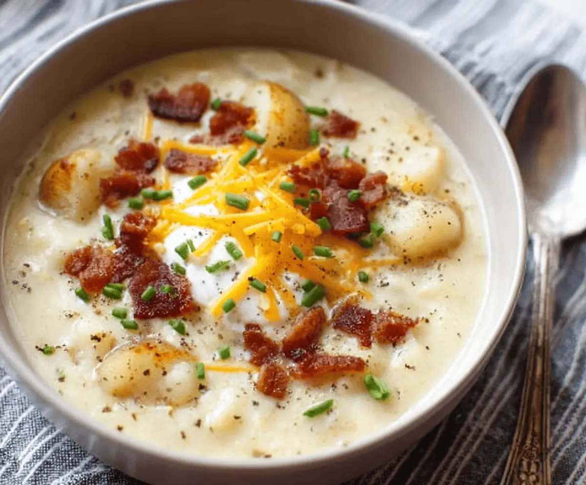 Creamy Baked Potato Soup Recipe – Easy & Comforting Dinner