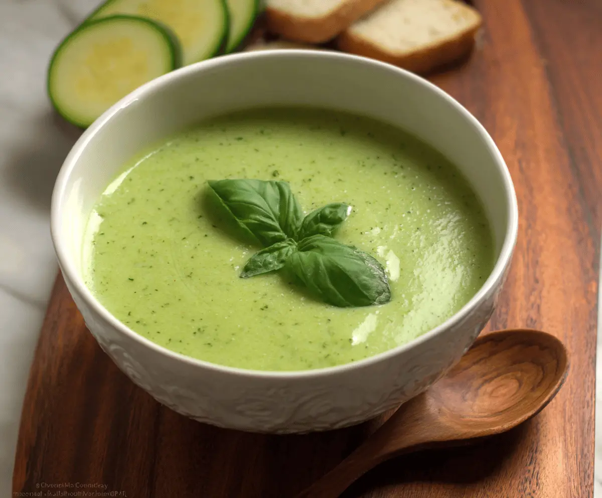 Creamy Zucchini Basil Soup Recipe – Easy & Healthy