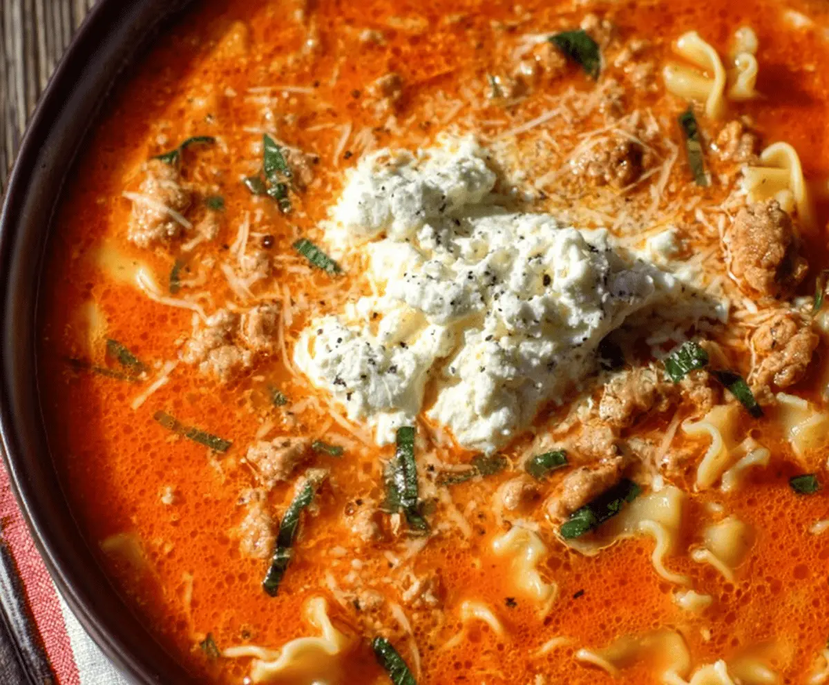 High Protein Lasagna Soup