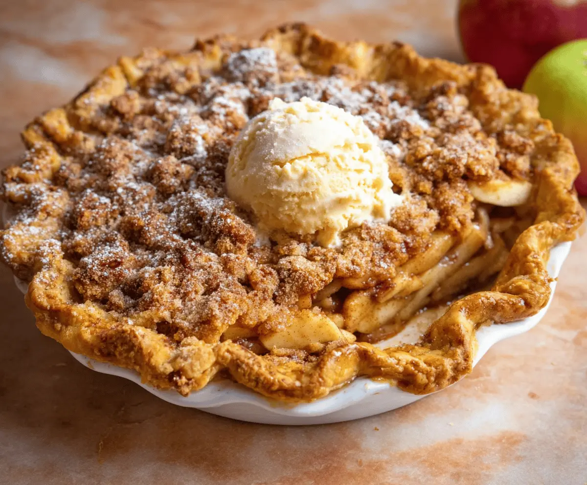 Homemade Dutch Apple Pie 