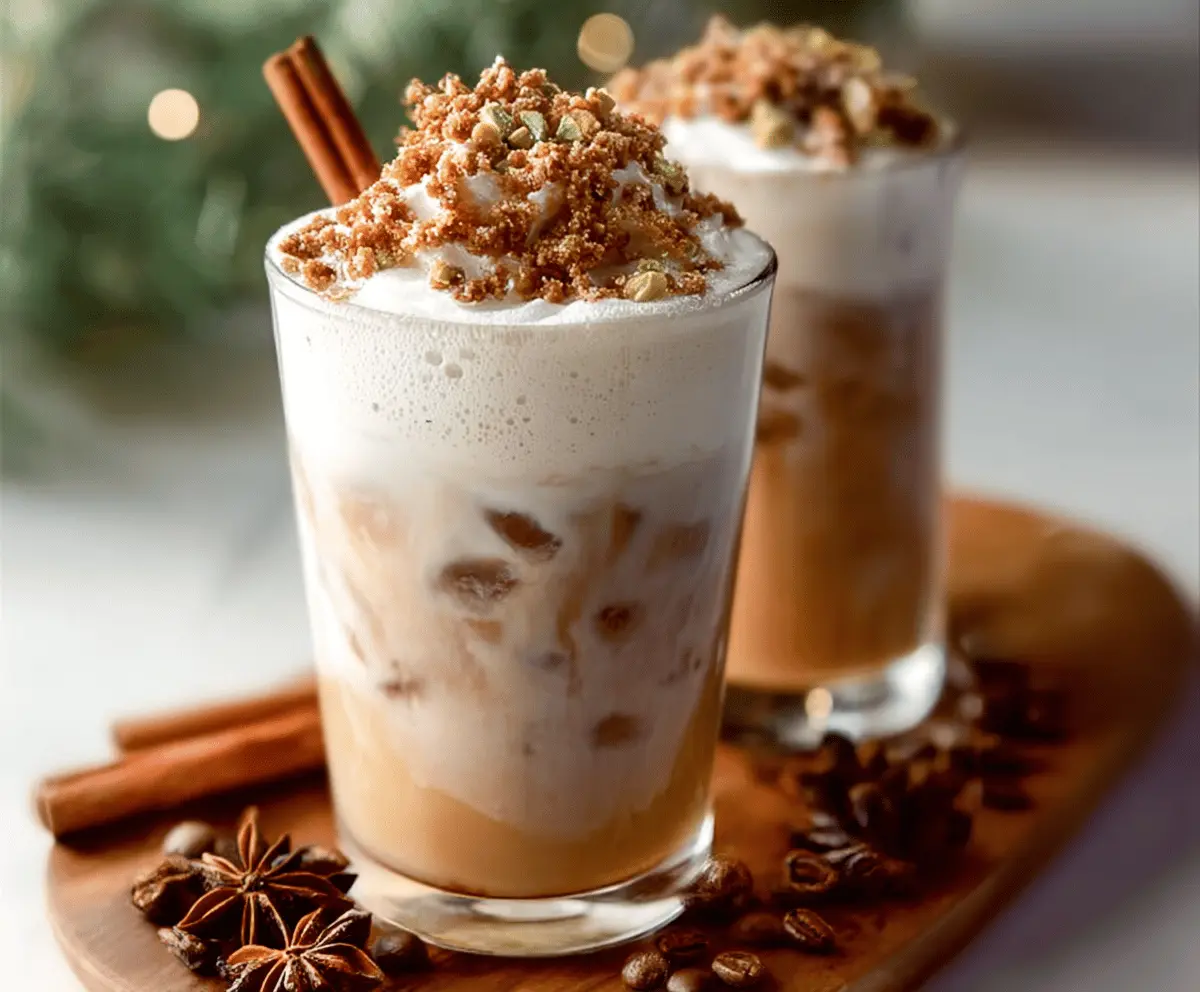 Iced Apple Crisp Cream Chai Latte