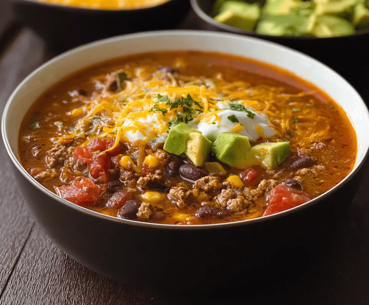 Instant Pot Loaded Taco Soup